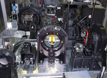 <p>Complex optics of the SPHERE exoplanet instrument. SPHERE uses many highly optimised techniques to allow the very faint light from an exoplanet to be detected, despite the overwhelming glare from its parent star. <br class='autobr' />
©IPAG/J.-L. Beuzit</p>